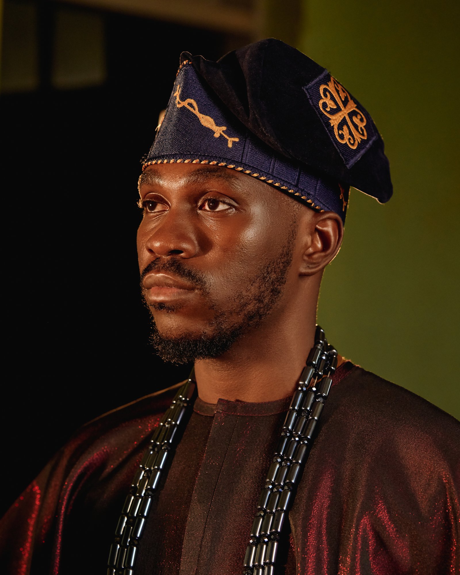 Signature Blue Velvet Yoruba Cap Fila